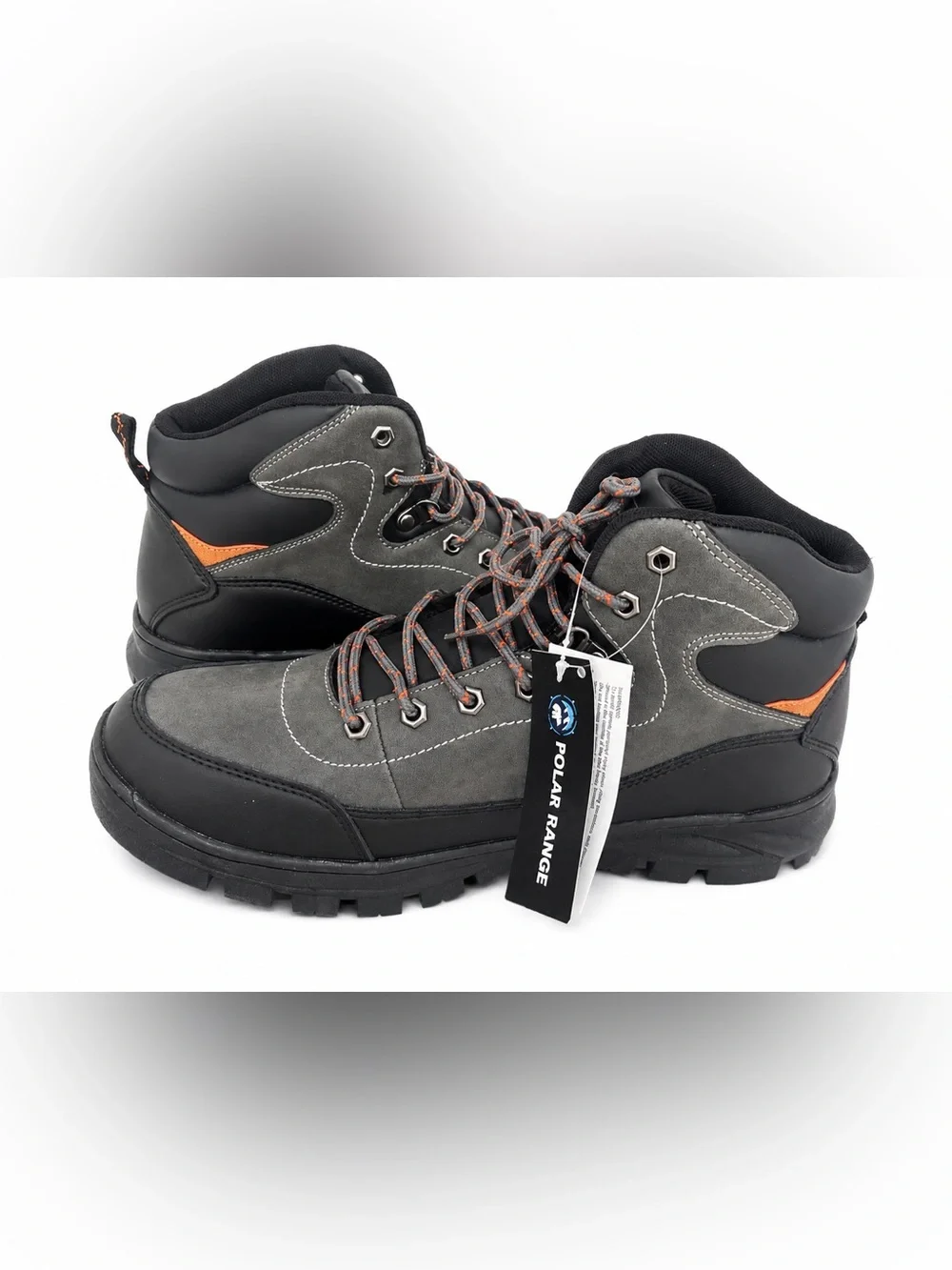 Polar Range Breton-01 Grey Hiking Boots Men’s US 11 New w/ Tags Rugged Trail